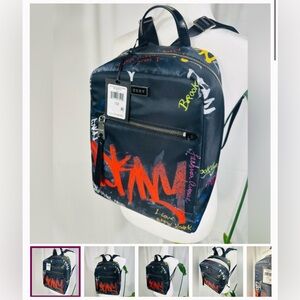 DKNY Black Graffiti Backpack Urban Style